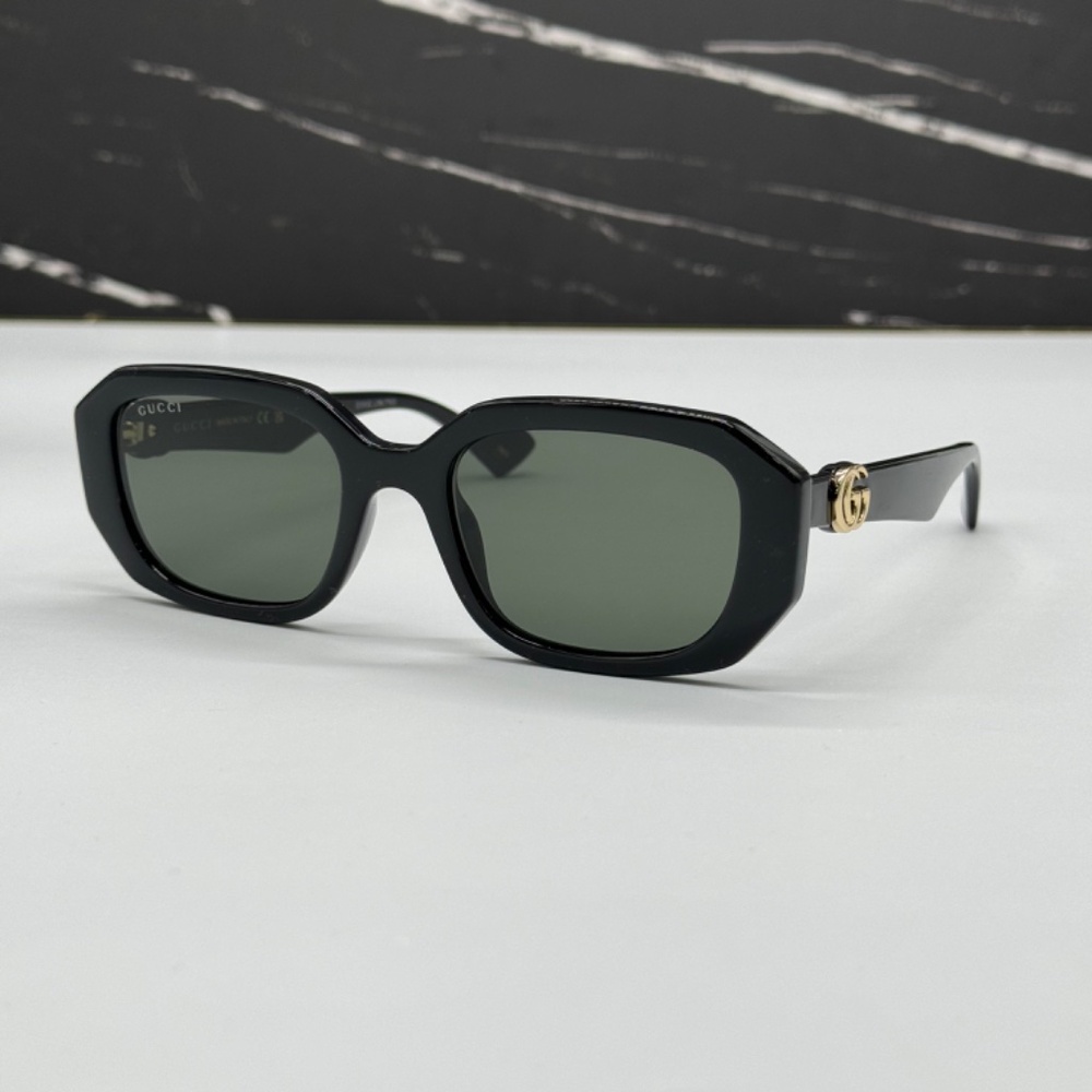 NEW GG1535S 001 GUCCI BLACK GREY GEOMETRIC WOMEN SUNGLASSES GUCCI - Picture 3 of 12